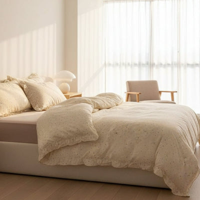 Housse de couette gaze de coton pois lumière douce