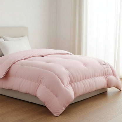 Couette 2 personnes rose chambre sobre