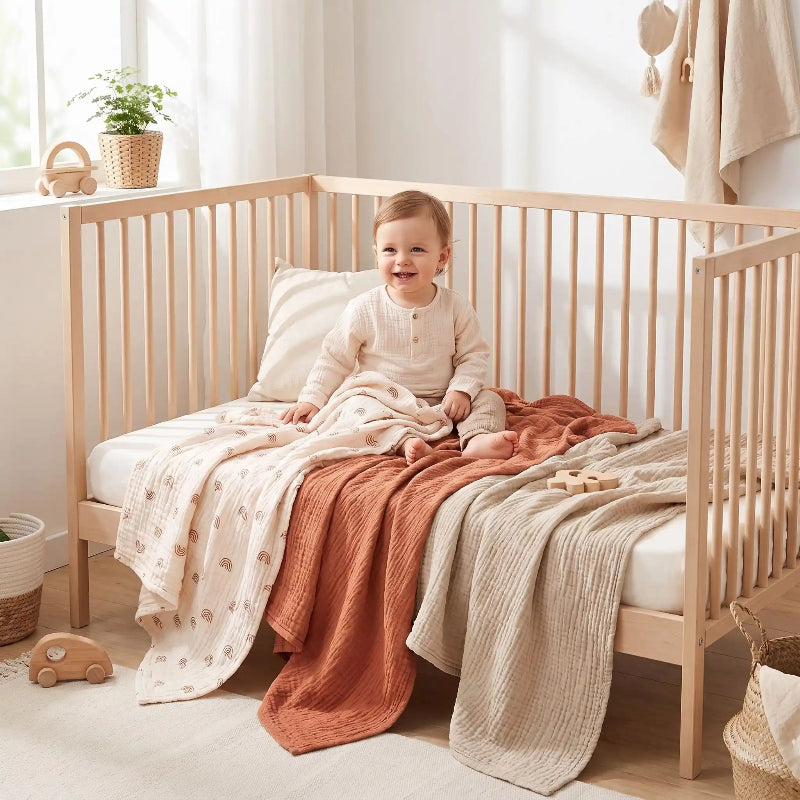 Couverture bébé enfant assis souriant lot de 3
