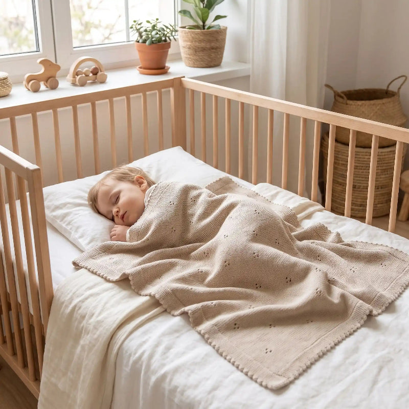 Couverture bébé recouvre enfant couché apaisé