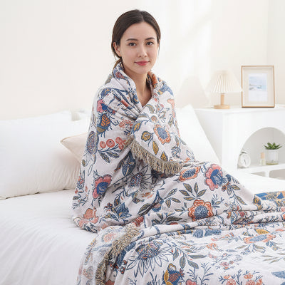 Couvre lit jungle tropicale bohème femme recouverte couverture