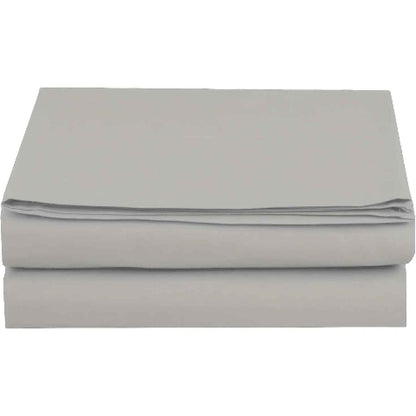 Drap de lit couleur gris plié