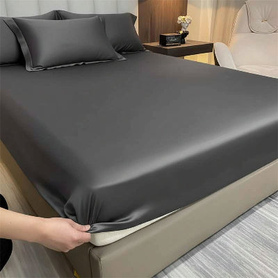 Drap housse 160 x 200 coton égyptien noir