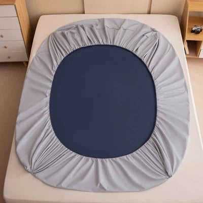 Drap housse 160 x 200 imperméable anti-acariens gris élastique 
