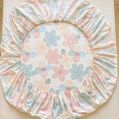 Drap-housse 90 x 190 pastel floral élastique 360