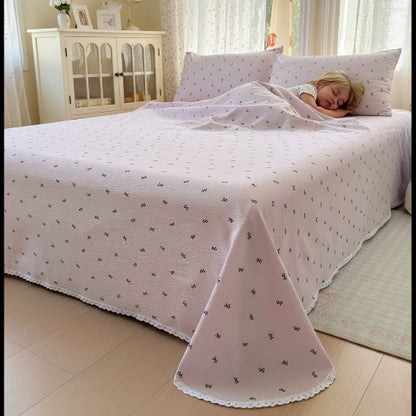 Drap plat 1 personne fillette couchée apaisée