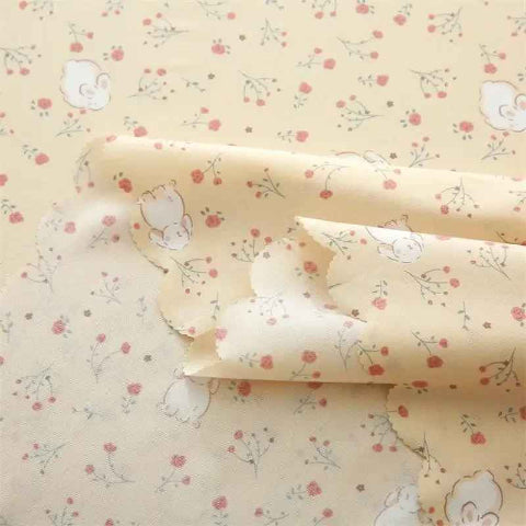 Drap plat 2 personnes imprimé fleurs détails
