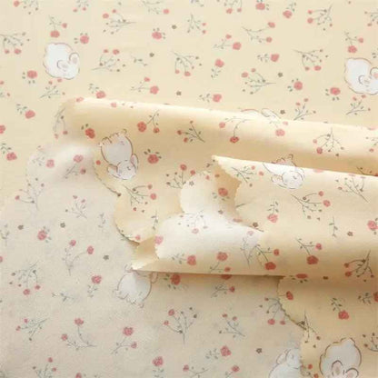Drap plat 2 personnes imprimé fleurs détails
