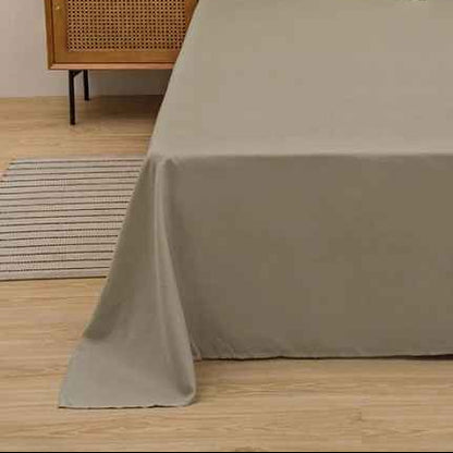 Drap plat taupe chambre vue agrandit