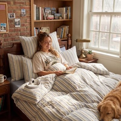 Housse de couette 220x240 fille sous couette lecture