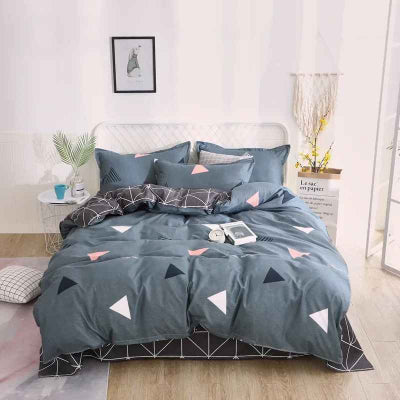 Housse de couette 220 x 240 géométries colorées-lignées-gris