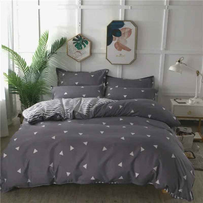 Housse de couette 220 x 240 géométries rayures gris