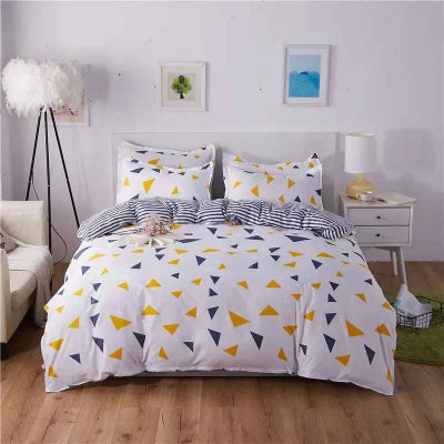 Housse de couette 220 x 240 réversible géométries rayures 