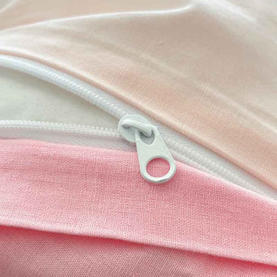 Housse de couette 240 x 260 rose deux tentes fermeture éclair