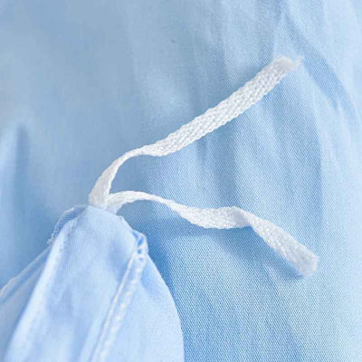 Housse de couette en 220 x 240 bleu attache housse