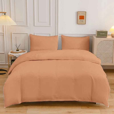 Housse de couette en 220 x 240 pêche vue devant
