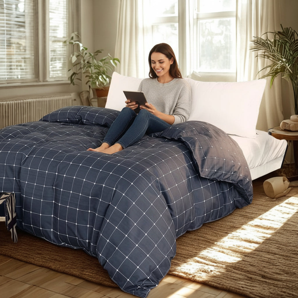 housse de couette en 220x240 | Réversible Satiné Graphique