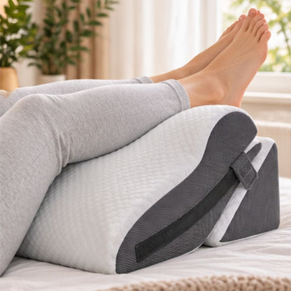 oreiller à mémoire de forme jambes surélevées