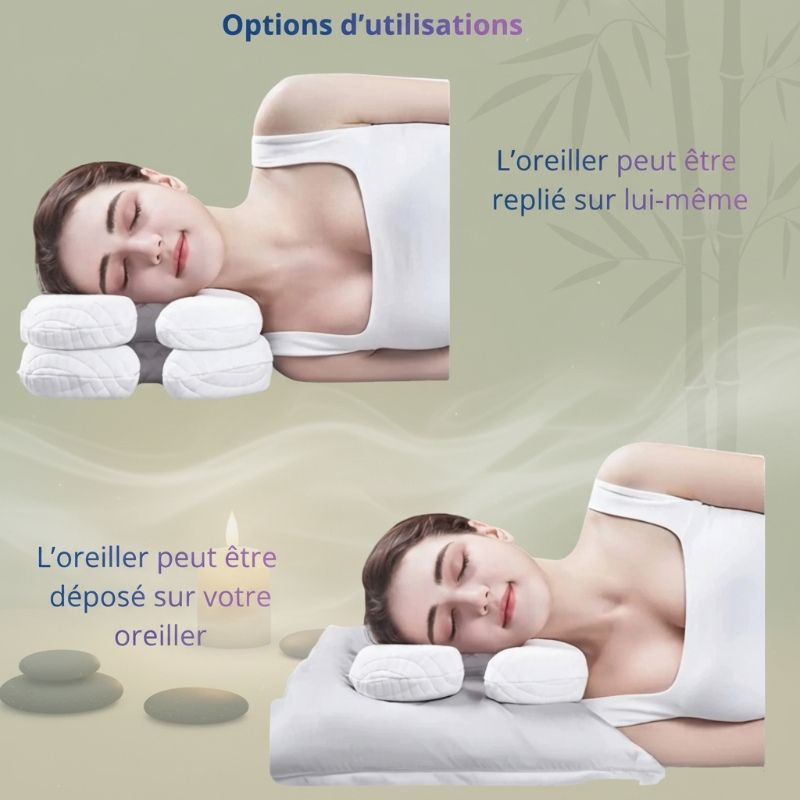 Oreiller à mémoire de forme options d'utilisations