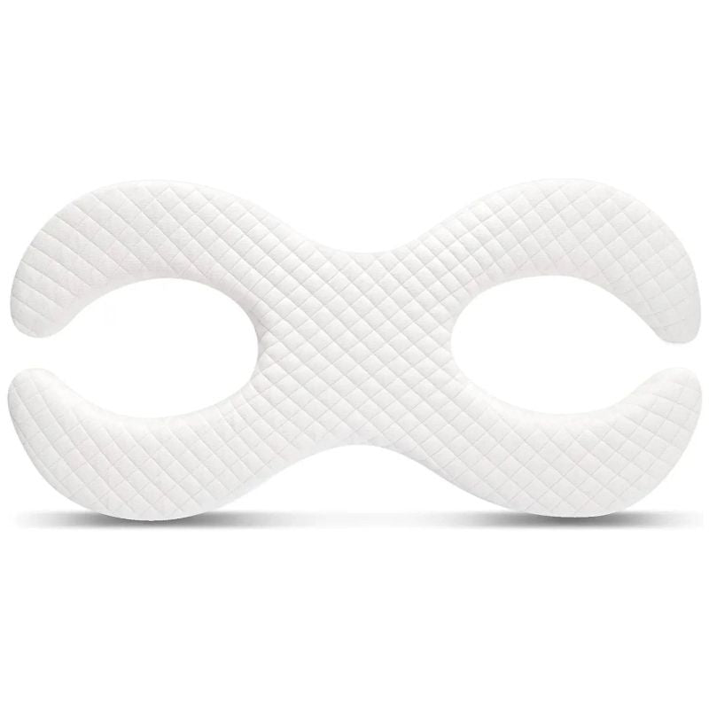 Oreiller à mémoire de forme sur fond blanc