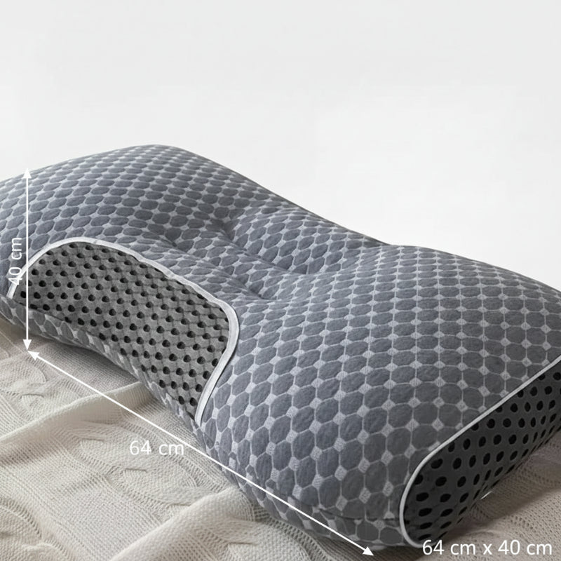 Oreiller cervical ergonomique dimensions 64 x 40 cm