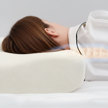 Oreiller cervical ergonomique femme couchée sur le côté