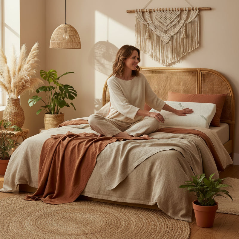 Oreiller ergonomique Cervical femme assise zen caresse l'oreiller
