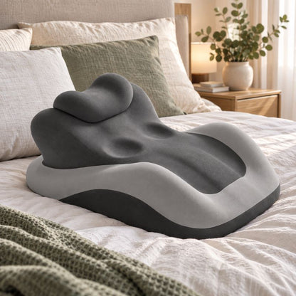 Oreiller ergonomique cervical multi-zones sur lit