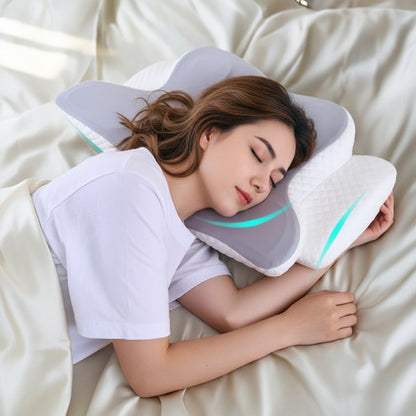 Oreiller ergonomique cervicale femme couchée sur son côté