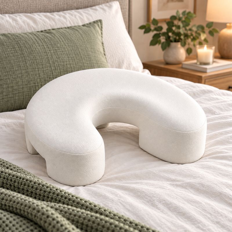 Oreiller mémoire de forme cervicale vue agrandie