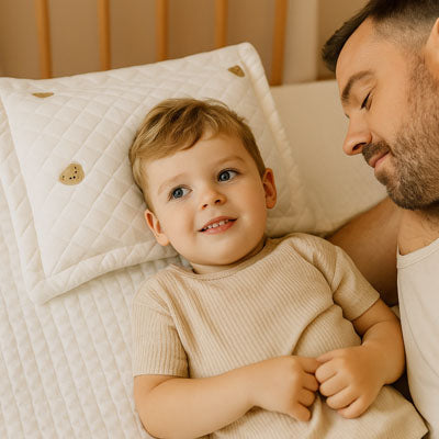 Oreiller pour bébé moment papa et bébé