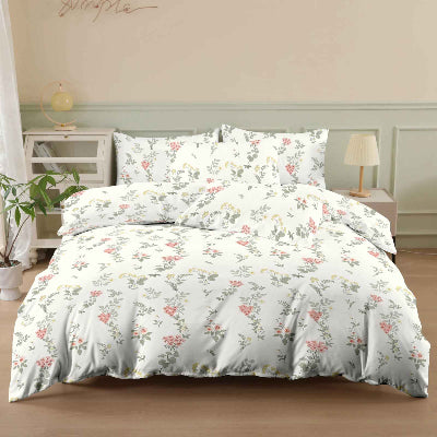 Parure de lit 200 x 200 imprimé floral délicat devant
