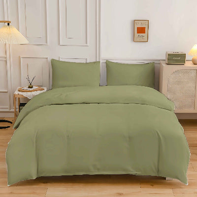 Parure de lit 200 x 200 vert vue devant