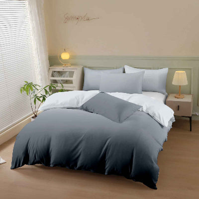Parure de lit 240 x 260 camaïeu gris angle
