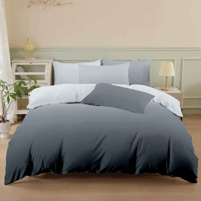 Parure de lit 240 x 260 camaïeu gris devant