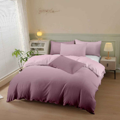 Parure de lit 240 x 260 camaïeu violet angle