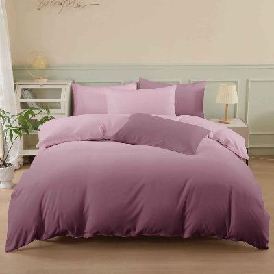 Parure de lit 240 x 260 camaïeu violet devant