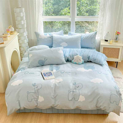 Parure de lit enfant réversible nuage envers rayures