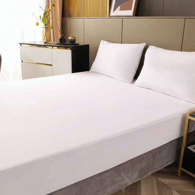 Protège matelas 160 x 200 blanc imperméable vue angle