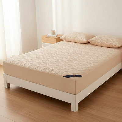 Protège matelas imperméable beige décor minimaliste