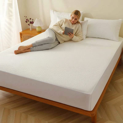 Taie d'oreiller 50x70 bamboo femme tablette mains