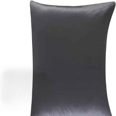 Taie d'oreiller en soie pure gris oreiller