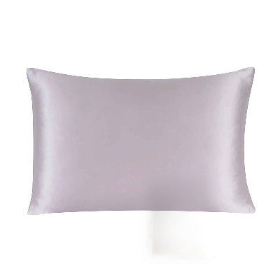 Taie d'oreiller en soie pure lilas oreiller