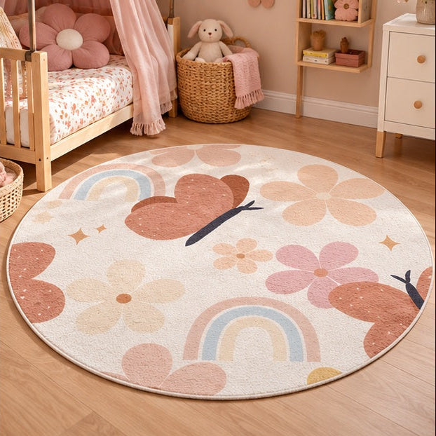 Tapis chambre fille cocon floral
