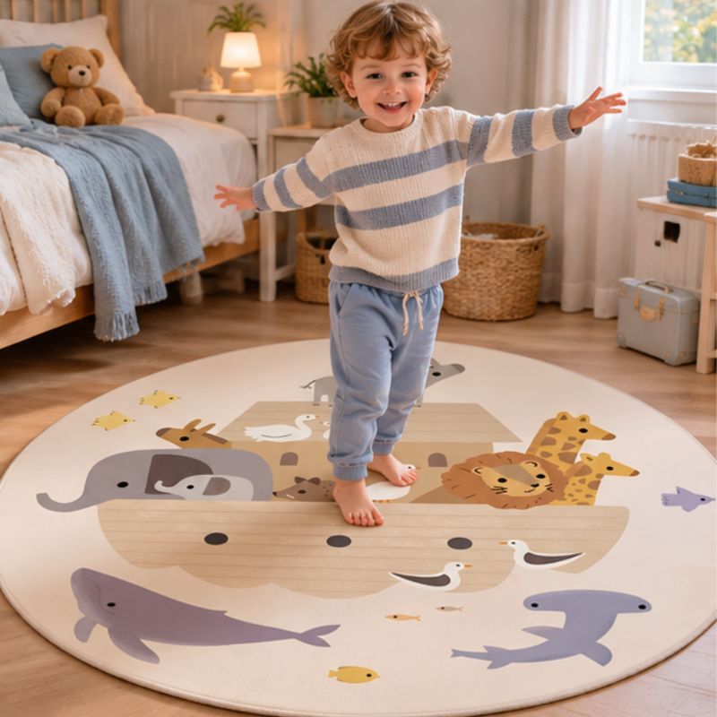 Tapis rond enfant larche enfant marche sur tapis